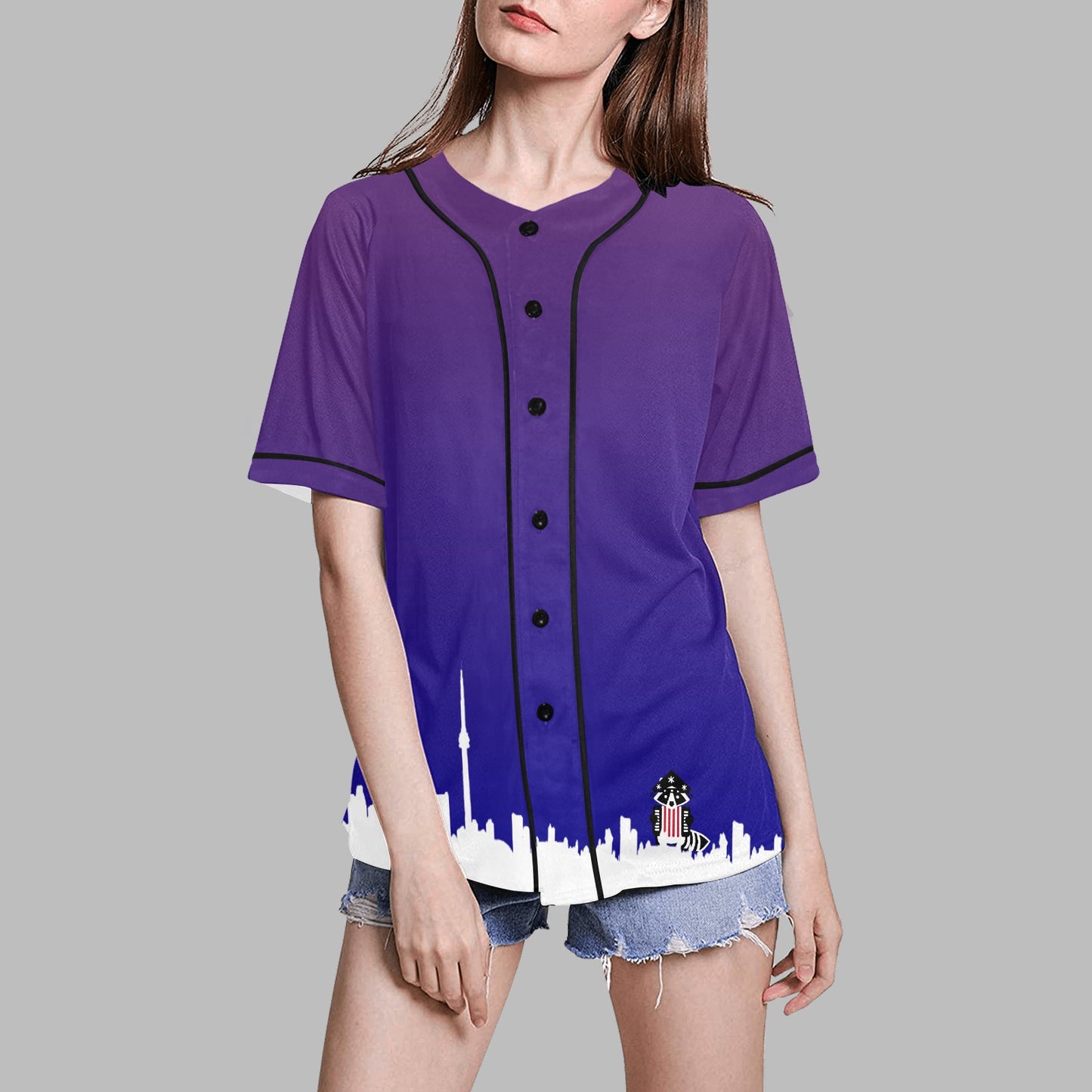 3 - Raccoon Top - Baseball Jersey Women's