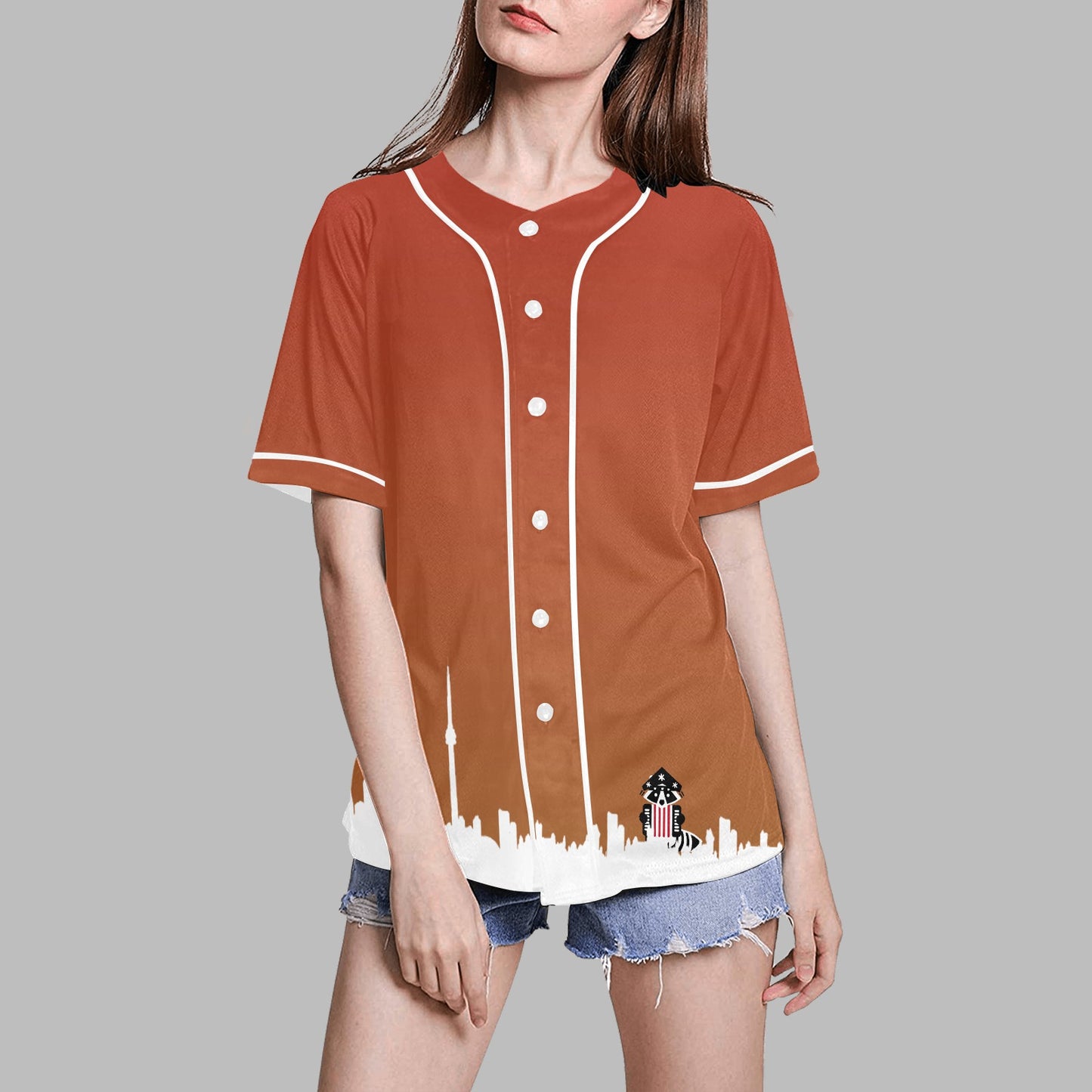 3 - Raccoon Top - Baseball Jersey Women's