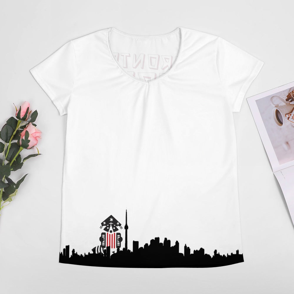 3 - Raccoon Top - T-Shirt V-neck Women's