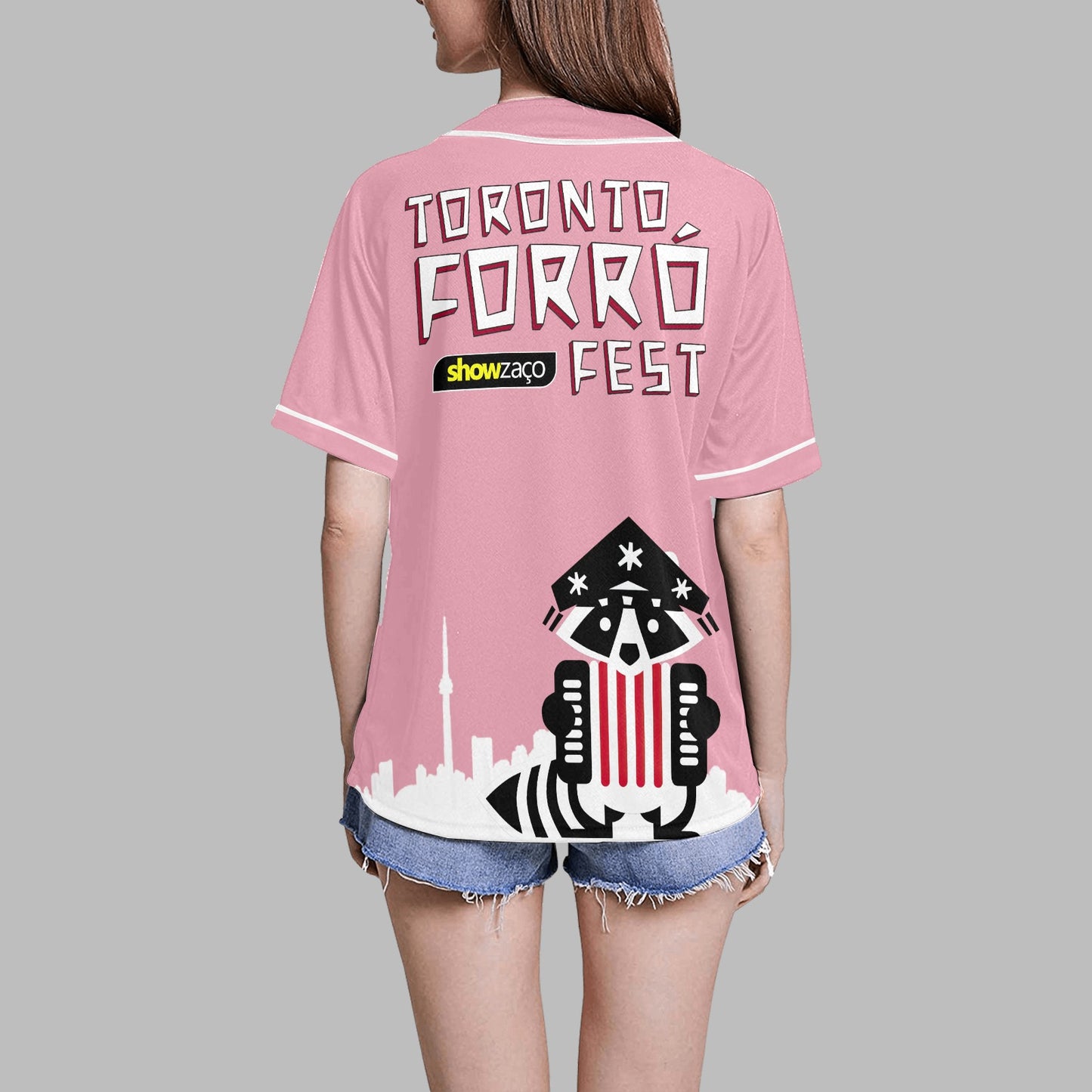 3 - Raccoon Top - Baseball Jersey Women's