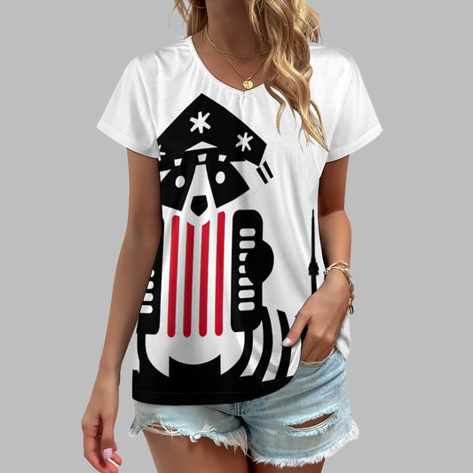 3 - Raccoon Top - T-Shirt V-neck Women's