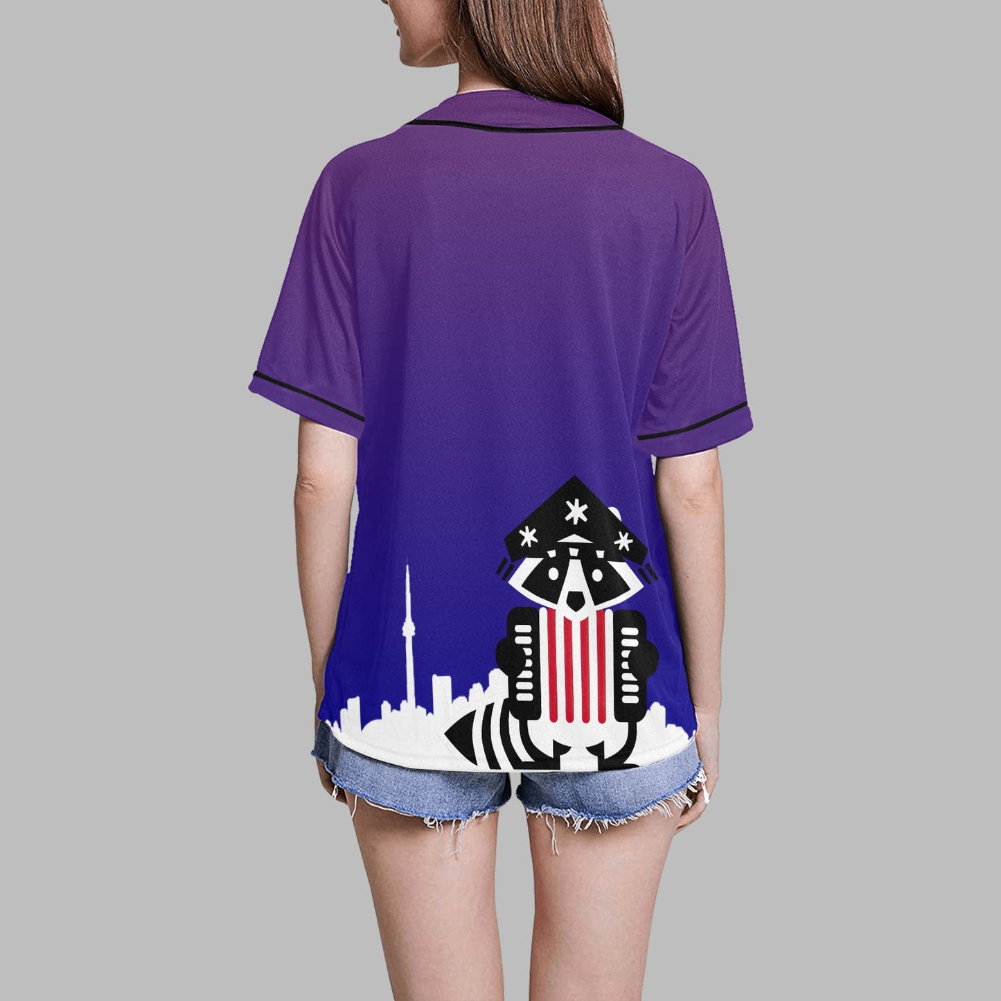 3 - Raccoon Top - Baseball Jersey Women's