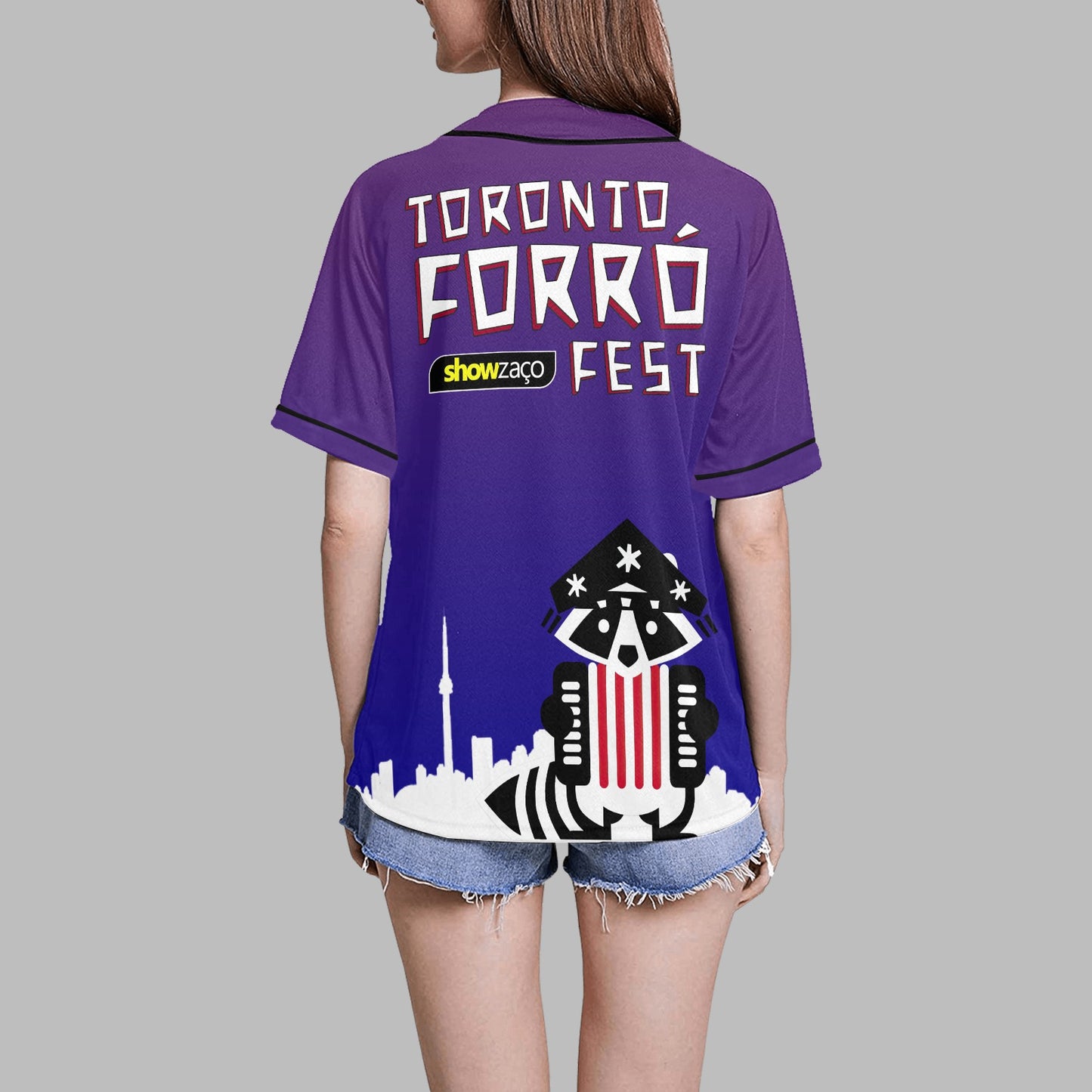 3 - Raccoon Top - Baseball Jersey Women's