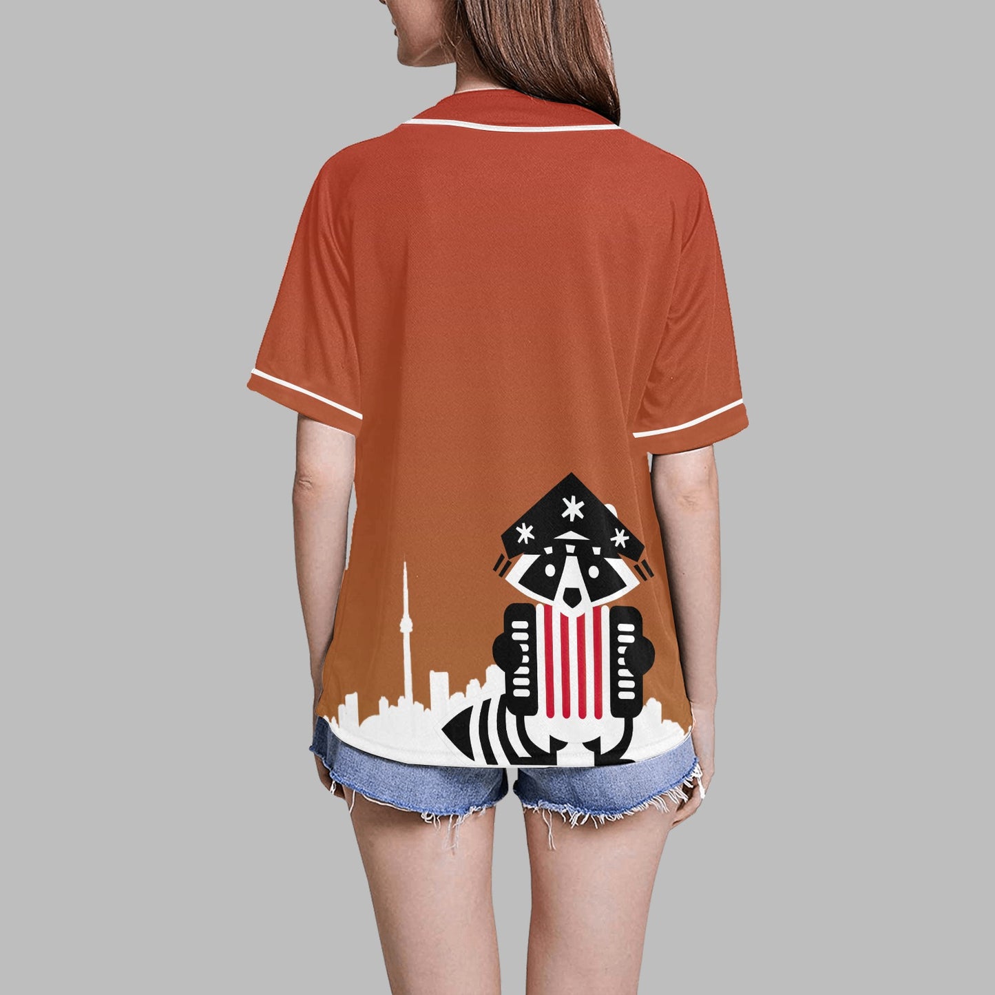 3 - Raccoon Top - Baseball Jersey Women's