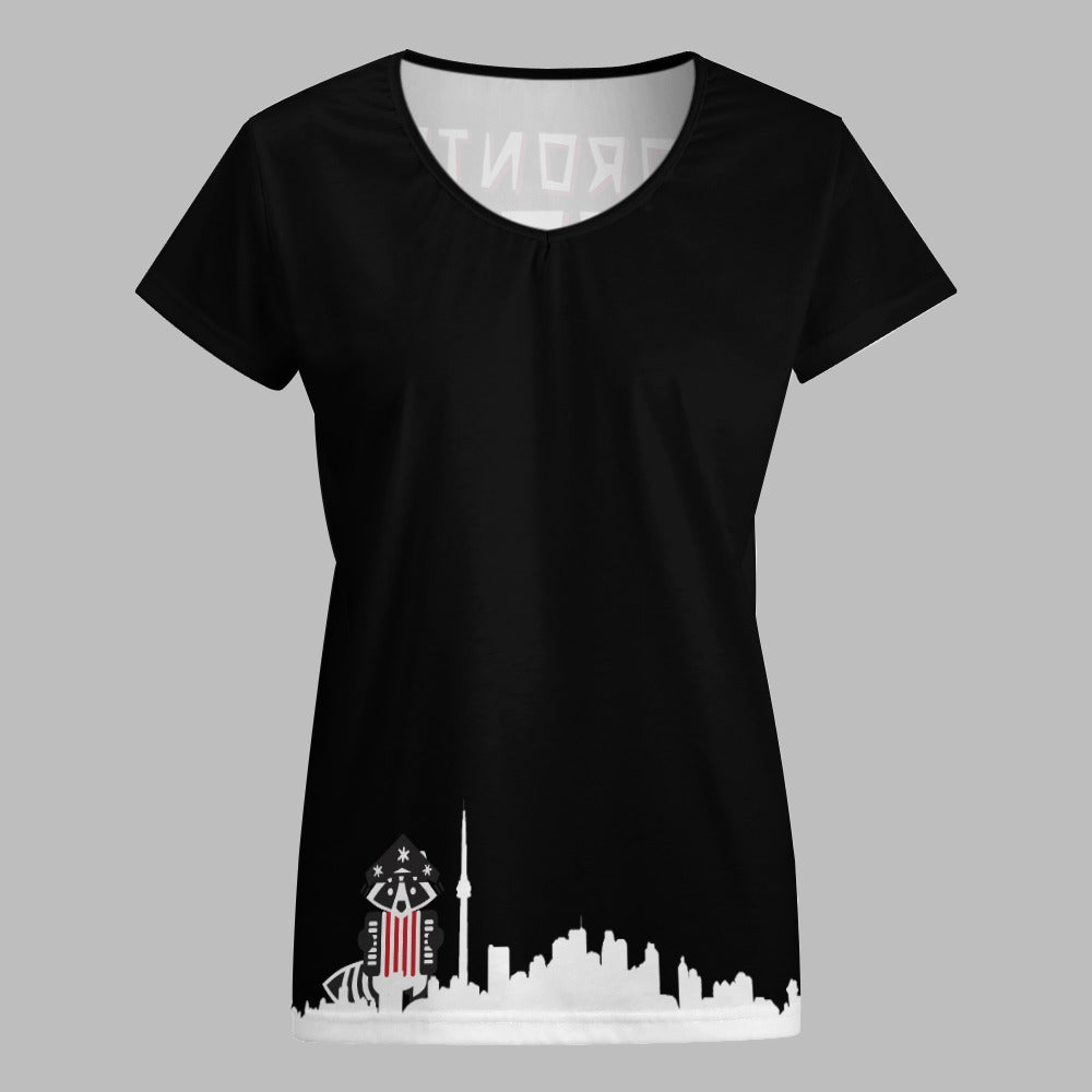 3 - Raccoon Top - T-Shirt V-neck Women's