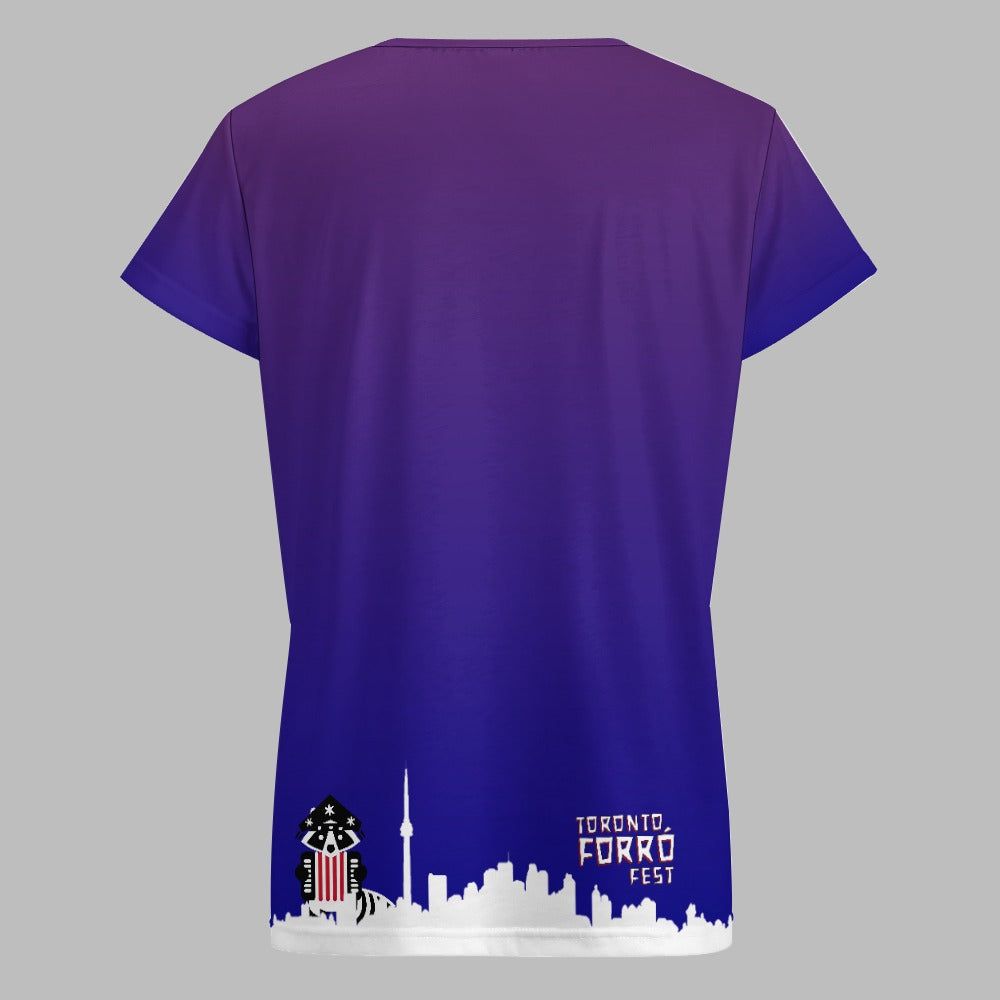 3 - Raccoon Top - T-Shirt V-neck Women's