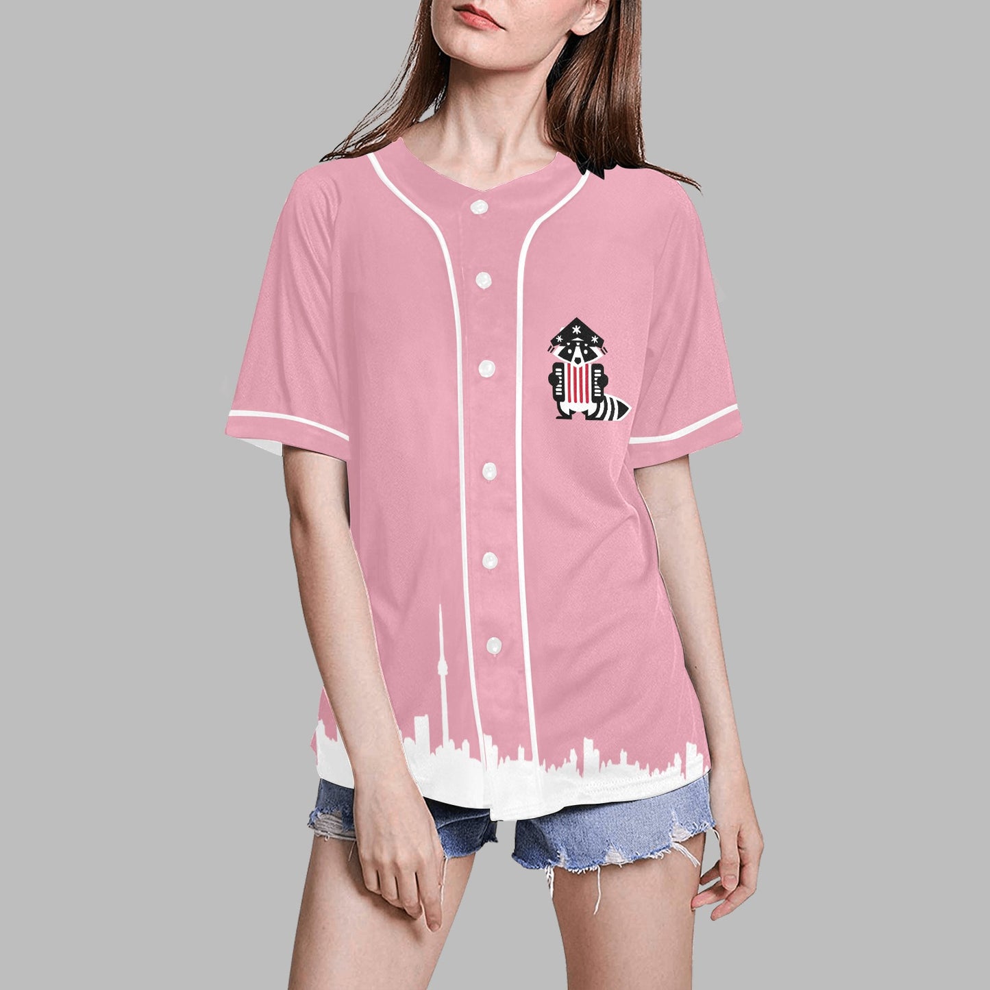 3 - Raccoon Top - Baseball Jersey Women's