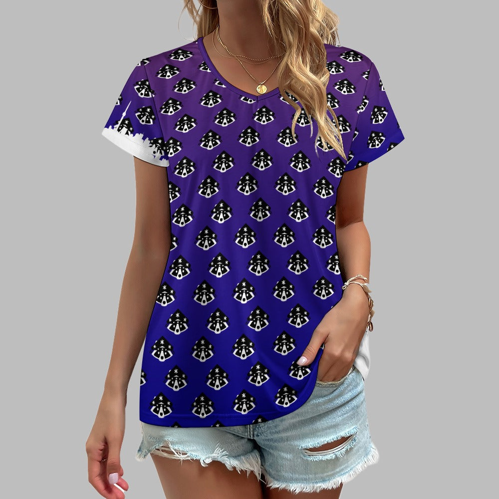 3 - Raccoon Top - T-Shirt V-neck Women's