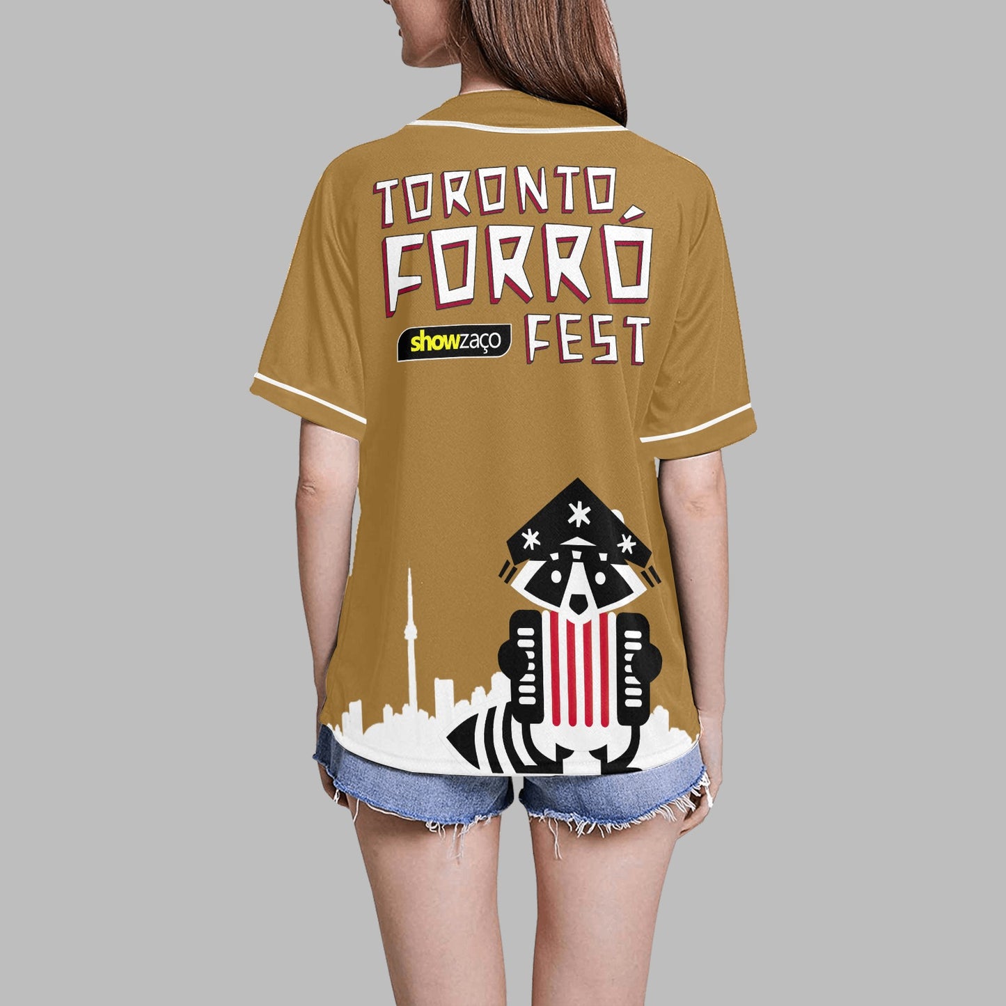 3 - Raccoon Top - Baseball Jersey Women's