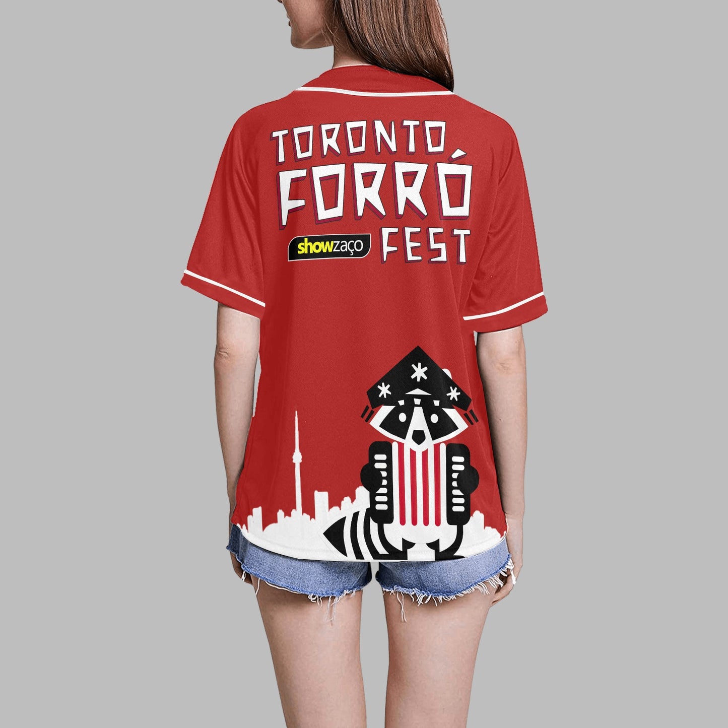 3 - Raccoon Top - Baseball Jersey Women's